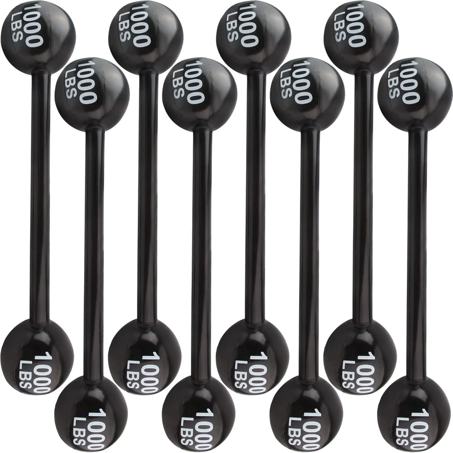 8 Pcs 47 Inch Inflatable Dumbbell Giant Inflatable Barbell Blow up Bumbbell Props for Halloween Cosplay Carnival Pool Party Decoration Circus Photo Booth Props
