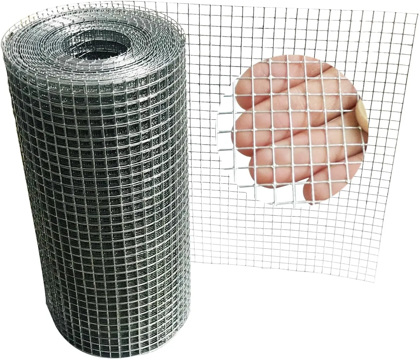 8in X 20ft Hardware Cloth 1/4 Inch 23Gauge, Galvanized Welded Wire Metal Roll, Garden Rabbit Fencing, Snake Fence, Chicken Gopher Racoons Critters Rehab Cage