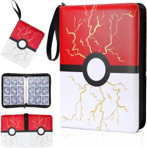 9 Pocket Card Binder, 900 Pockets Trading Card Binder,3-Ring Zipper Trading Card Holder with 50-Page Double-Sided Storage Collection Book for Collectible or Trading Card Protective Folder Album