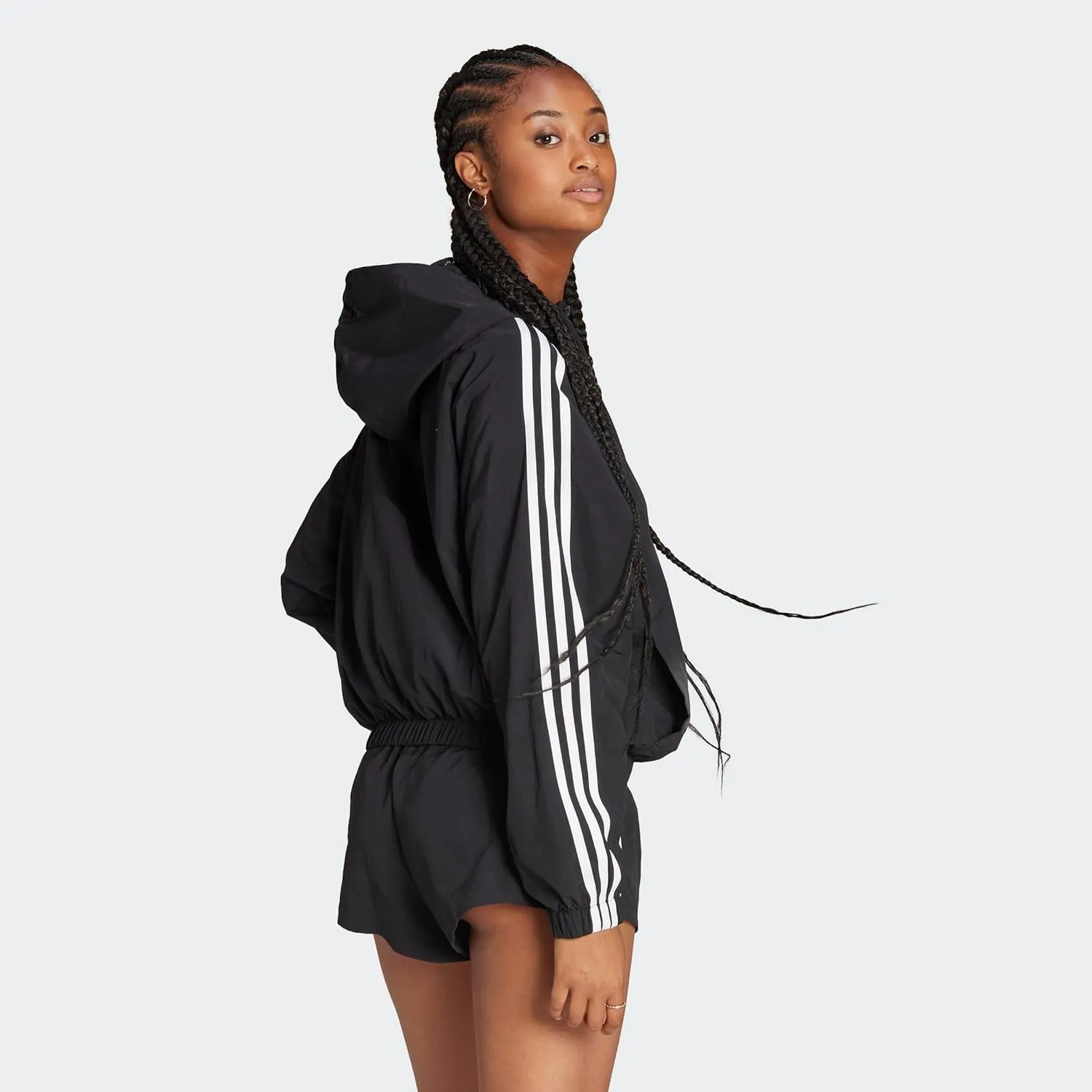 adidas Women's Standard Essentials 3-Stripes Woven Windbreaker