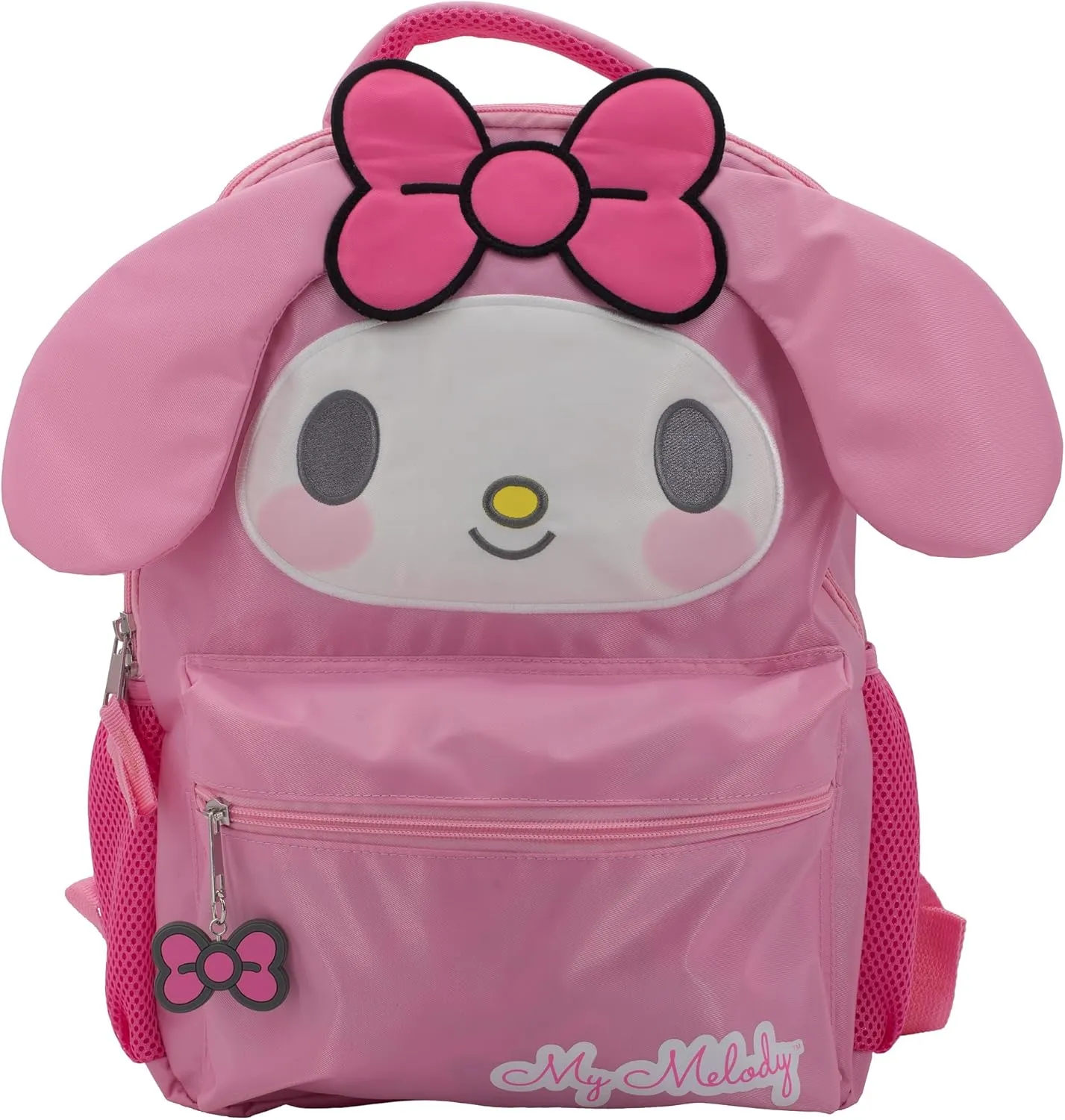 AI ACCESSORY INNOVATIONS Hello Kitty My Melody Backpack for Girls, Sanrio Kawaii Bookbag, 16 Inch Anime School Bag with 3D Features,
