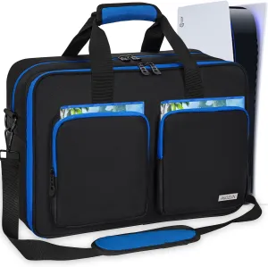 AKOZLIN Padded Carrying Travel Bag Compatible with PS5/PS5 Pro Console PlayStation 5 Monitor,Headset,Game,Charger & Accessories Storage Case [Video Game]