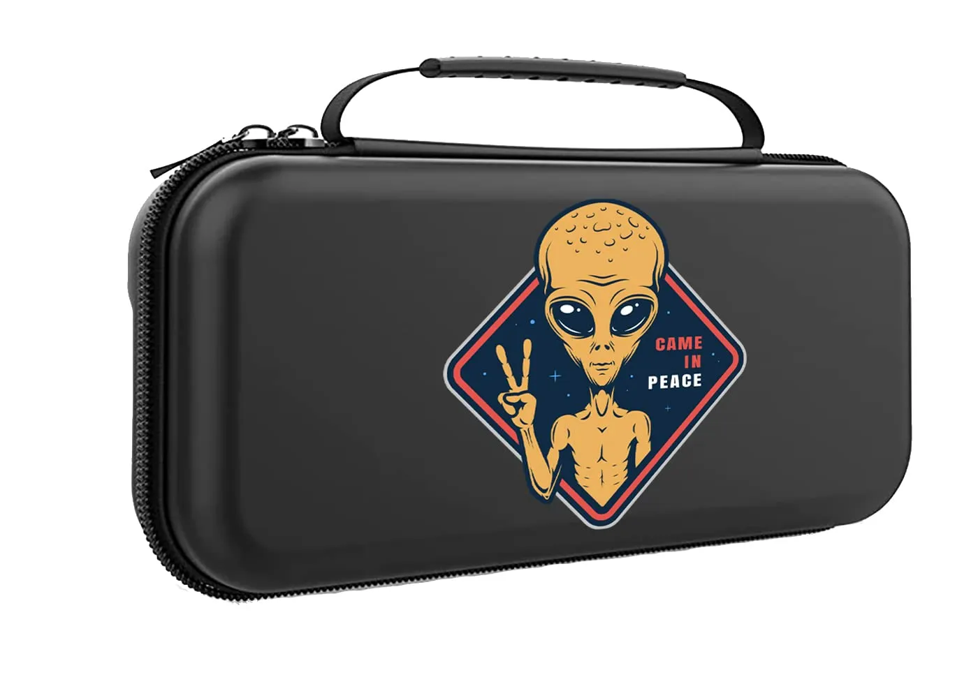 Alien Switch Carrying Case Compatible With Nintendo Switch OLED/Switch Accessories, Carry Protective Bag, Travel Game Console Cases, Controller Hard Shell Holder, 20 Games Cartridge Storage J37