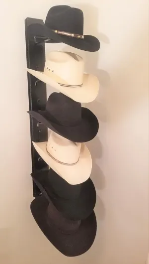 American Made Crown Up Six Hat Rack Black