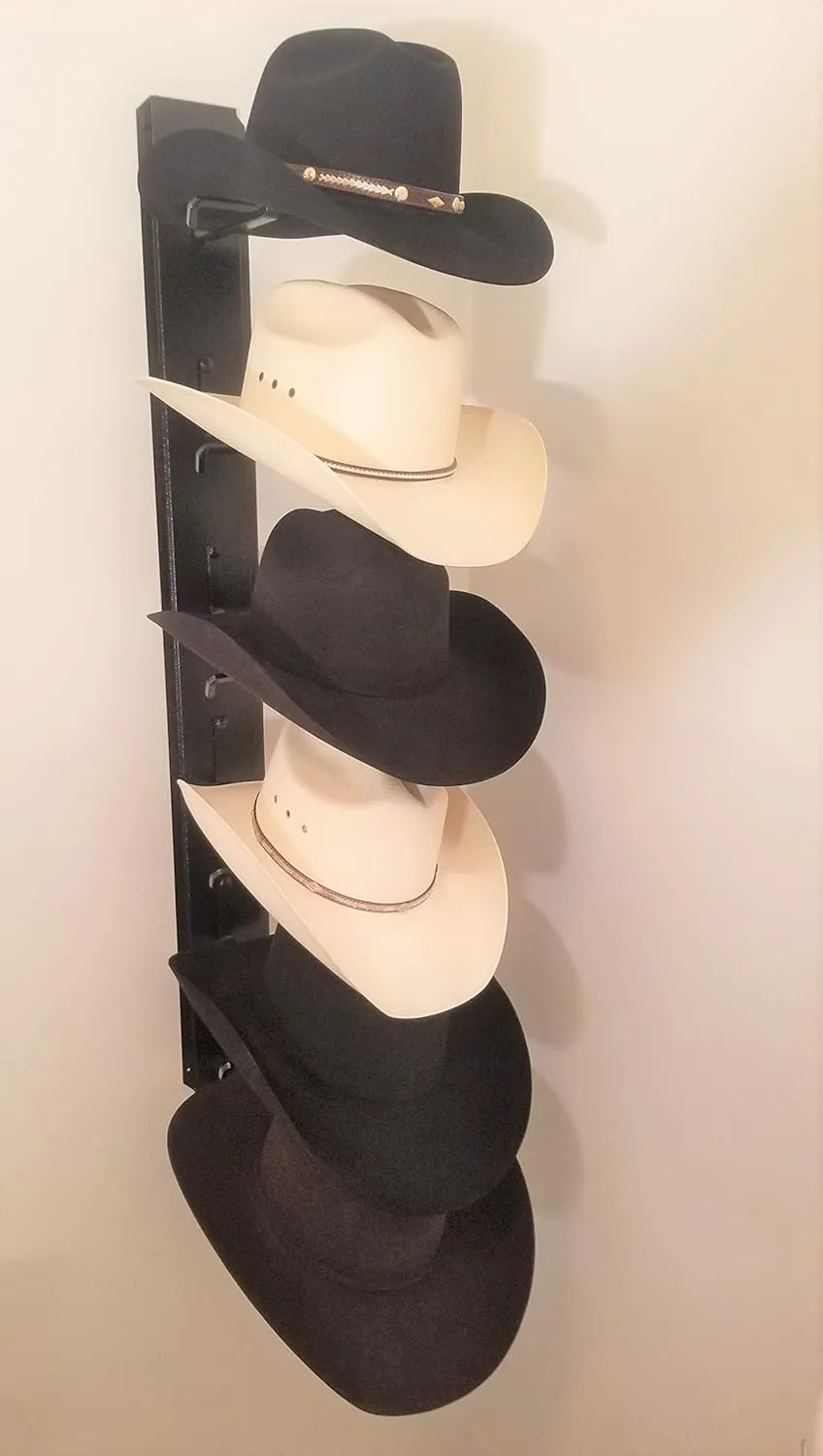 American Made Crown Up Six Hat Rack Black