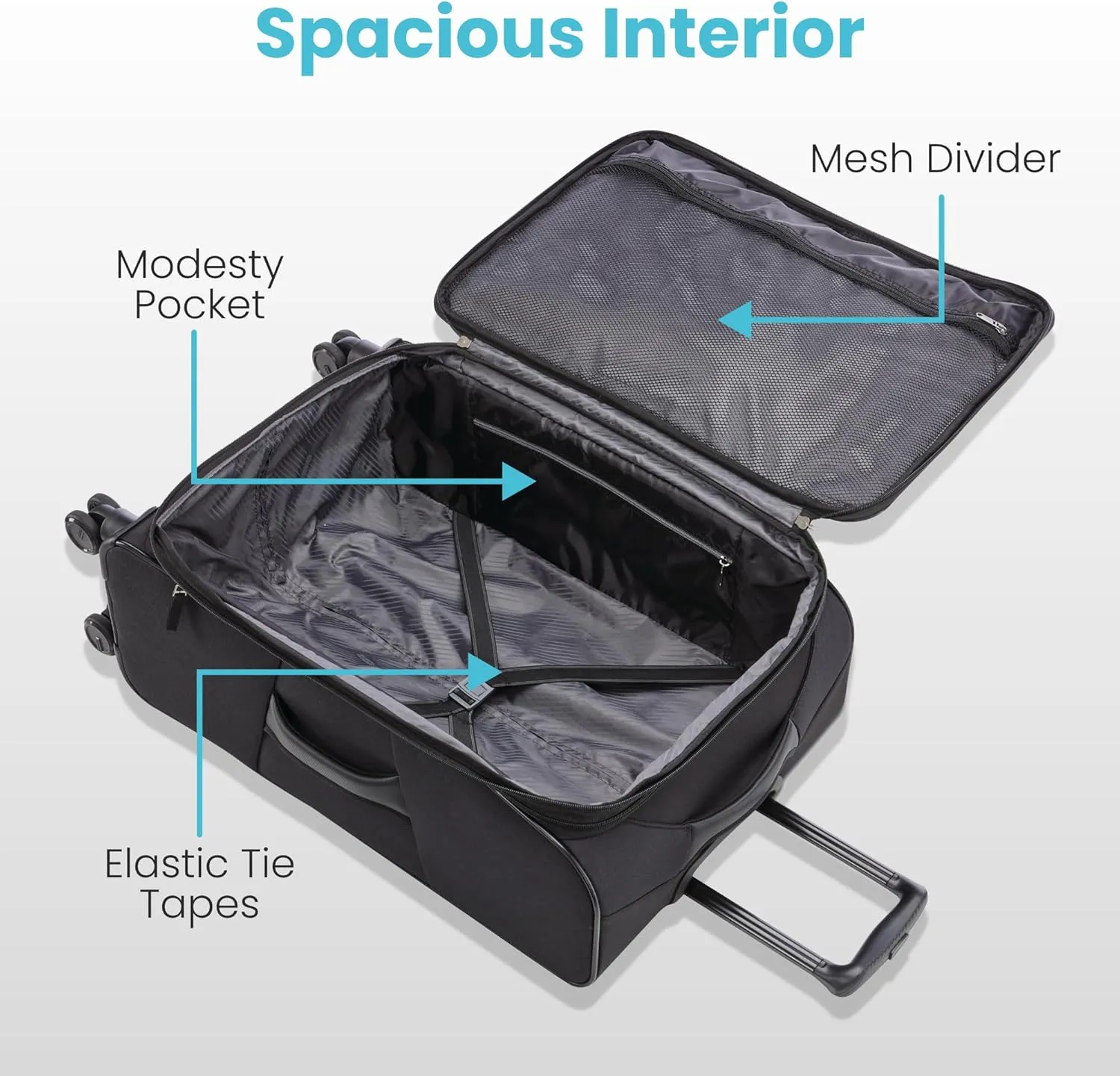 American Tourister 4 KIX 2.0 Expandable Softside Luggage with Spinner Wheels, 20 SPINNER, CLASSIC BLUE