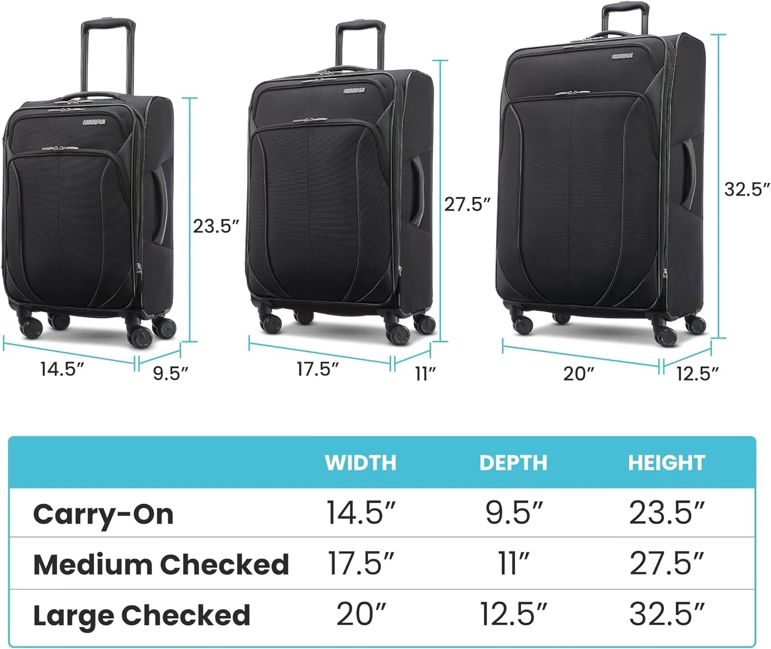 American Tourister 4 KIX 2.0 Expandable Softside Luggage with Spinner Wheels, 28 SPINNER, BLACK