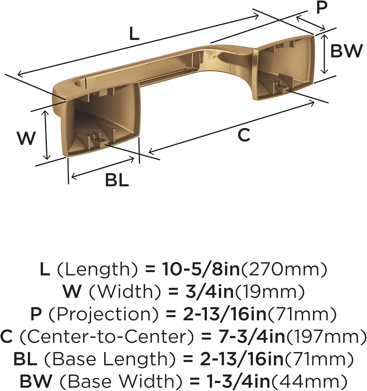 Amerock BH36011CZ | Champagne Bronze Pivoting Double Post Toilet Paper Holder | 10-5/8 in. (270 mm) Toilet Tissue Holder | Highland Ridge | Bath Tissue Holder | Bathroom Hardware | Bath Accessories