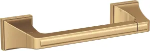 Amerock BH36021CZ | Champagne Bronze Pivoting Double Post Toilet Paper Holder | 8-13/16 in. (224 mm) Toilet Tissue Holder | Mulholland | Bath Tissue Holder | Bathroom Hardware | Bath Accessories
