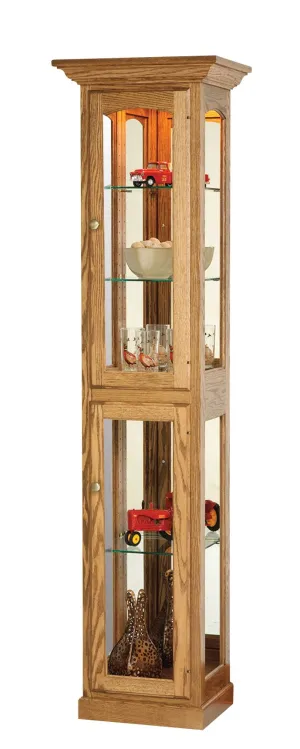 Amish Solid Wood Small Traditional Curio Display Cabinet
