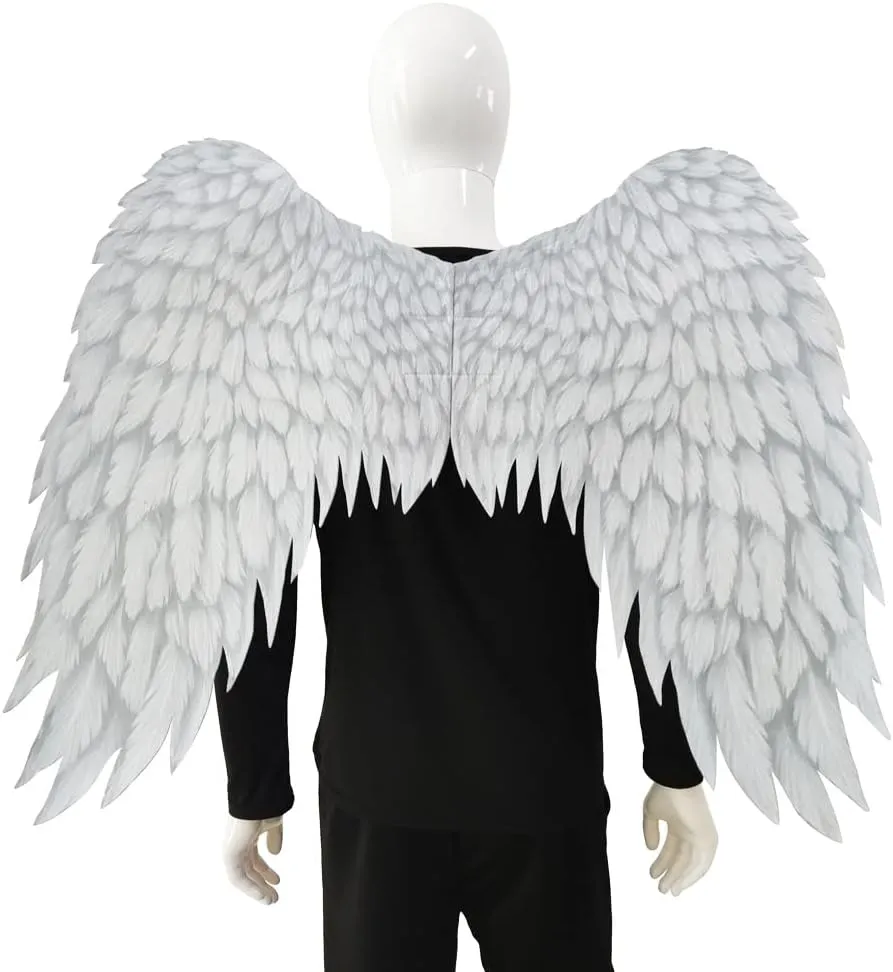 Anbaby 3D Printed Feathers Angel Wings Festive Party Props Costumes for Cosplay Decorative Wings