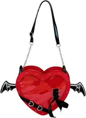Anime Heart Ita-Bag Crossbody Purse Kawaii Lolita Japanese JK Handbag Cute Adjustable Strap Daily Cosplay Shoulder Bag
