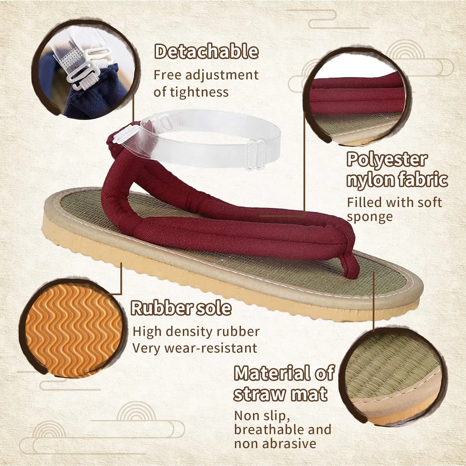 Anime Unisex Cosplay Clog Shoes Japanese Cosplay Prop Oshitari