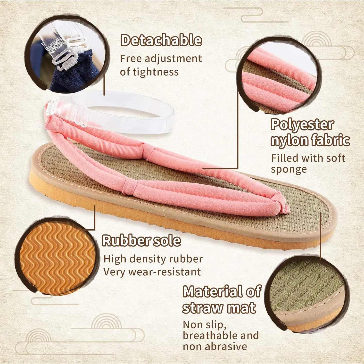 Anime Unisex Cosplay Clog Shoes Japanese Cosplay Prop Oshitari