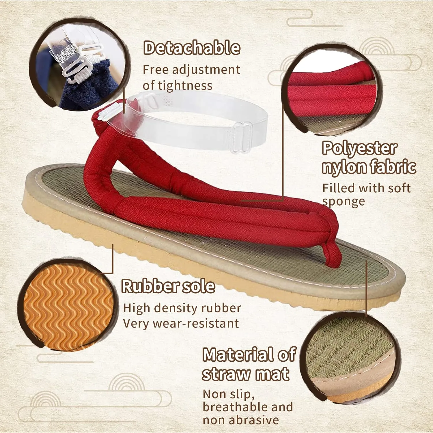 Anime Unisex Cosplay Clog Shoes Japanese Cosplay Prop Oshitari