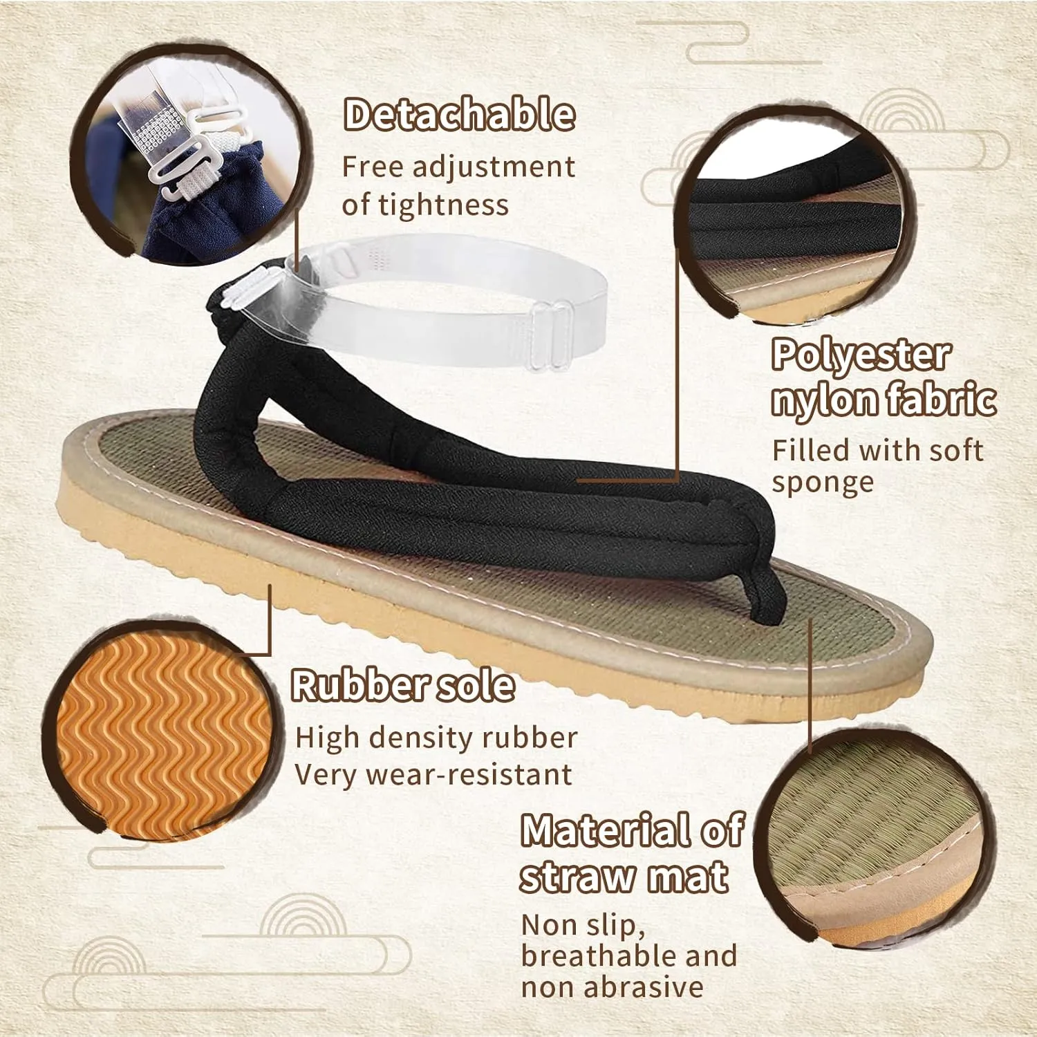 Anime Unisex Cosplay Clog Shoes Japanese Cosplay Prop Oshitari