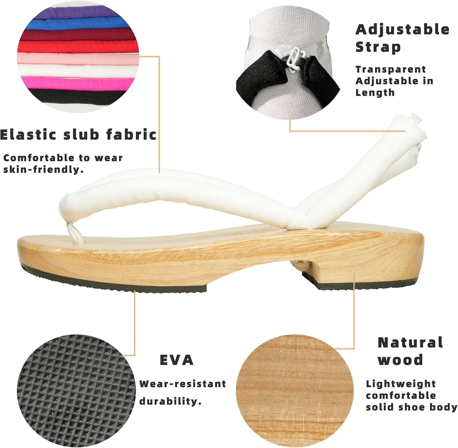 Anime Unisex Cosplay Versatile Summer Wooden Clog Shoes Japanese Cosplay Oshitari Prop