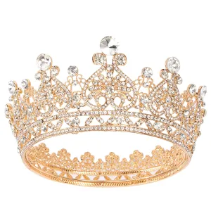 AOPRIE Victoria 1870s Gold Tiara and Crowns for Women Girls Princess Crowns Elegant Crown with Combs Women's Headbands Bridal Wedding Prom Birthday Party Headbands for Women