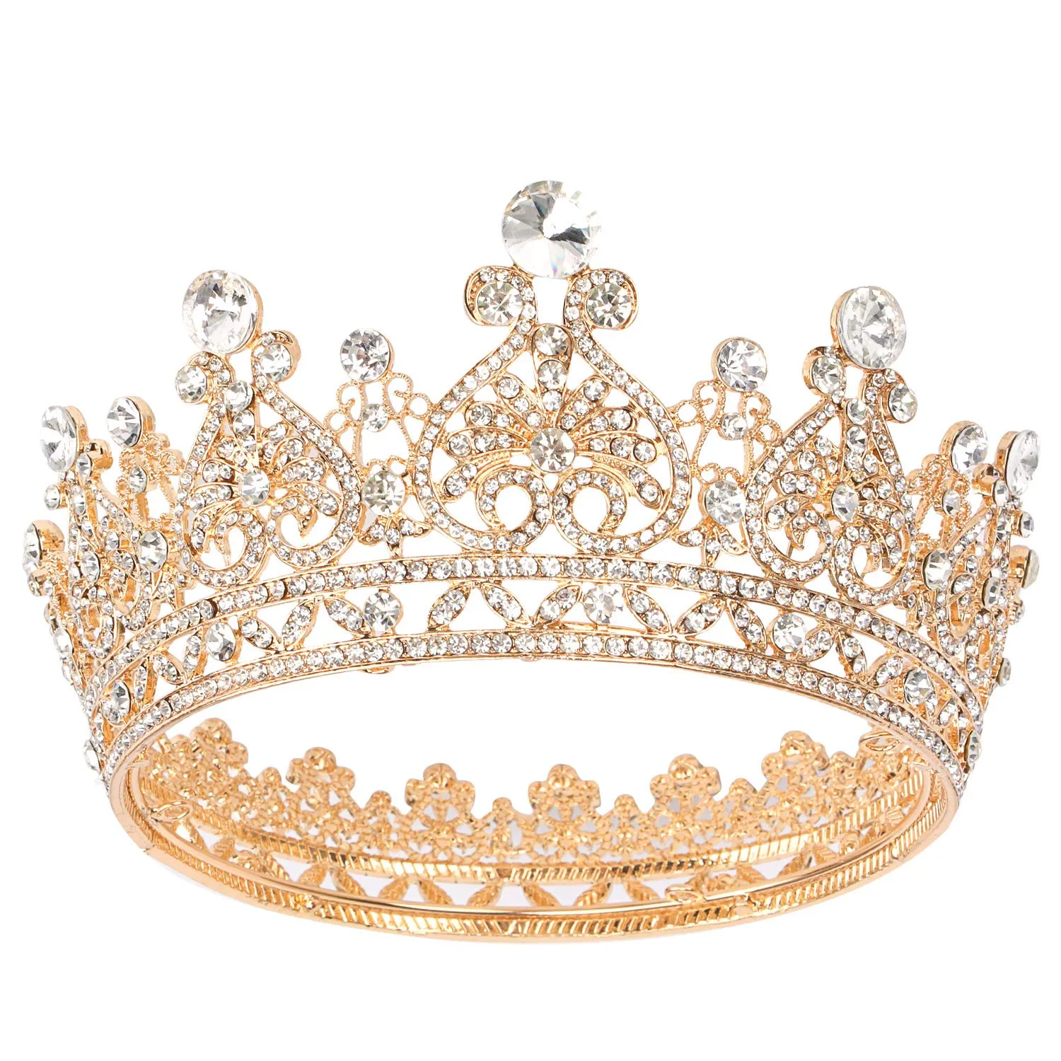 AOPRIE Victoria 1870s Gold Tiara and Crowns for Women Girls Princess Crowns Elegant Crown with Combs Women's Headbands Bridal Wedding Prom Birthday Party Headbands for Women