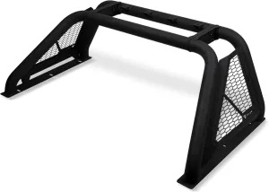 Armordillo CRB Roll Bar Chase Rack For 3/4 Ton & 1 Ton Pickup Trucks|LED Light Mounts|Compatible 09-18 Dodge Ram 1500|06-24 Ram 2500/3500|19-24 Silverado/Sierra 2500 3500|CR-B 8711002 - Textured Black