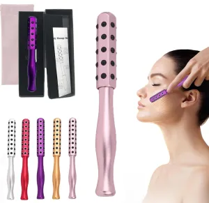 Arrily Face Roller, Elarique Face Roller, Beauty Sculptor Roller, Elarique Glow Sculpt - Beauty Roller, Uplift Facial Beauty Tool, Portable with Ergonomic Handle for Skincare (Pink)