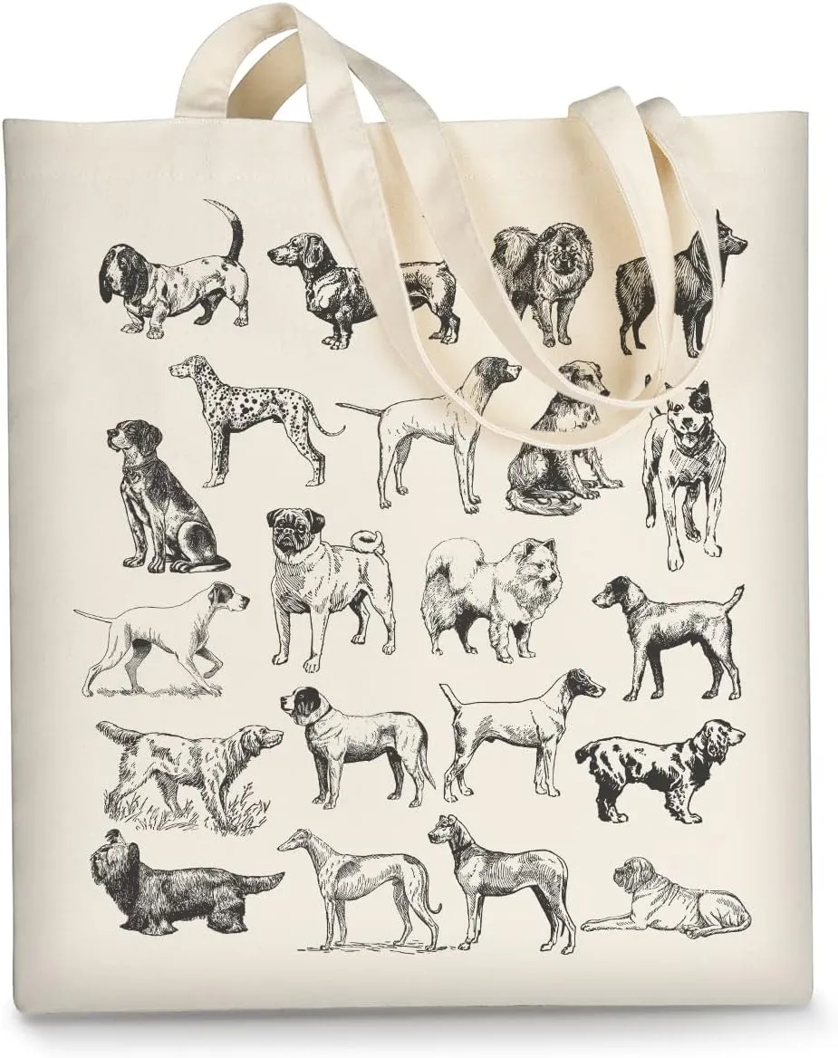 AUSVKAI Canvas Tote Bag Aesthetic for Women, Cute Reusable Cloth Cotton Bags for Shopping Beach Grocery