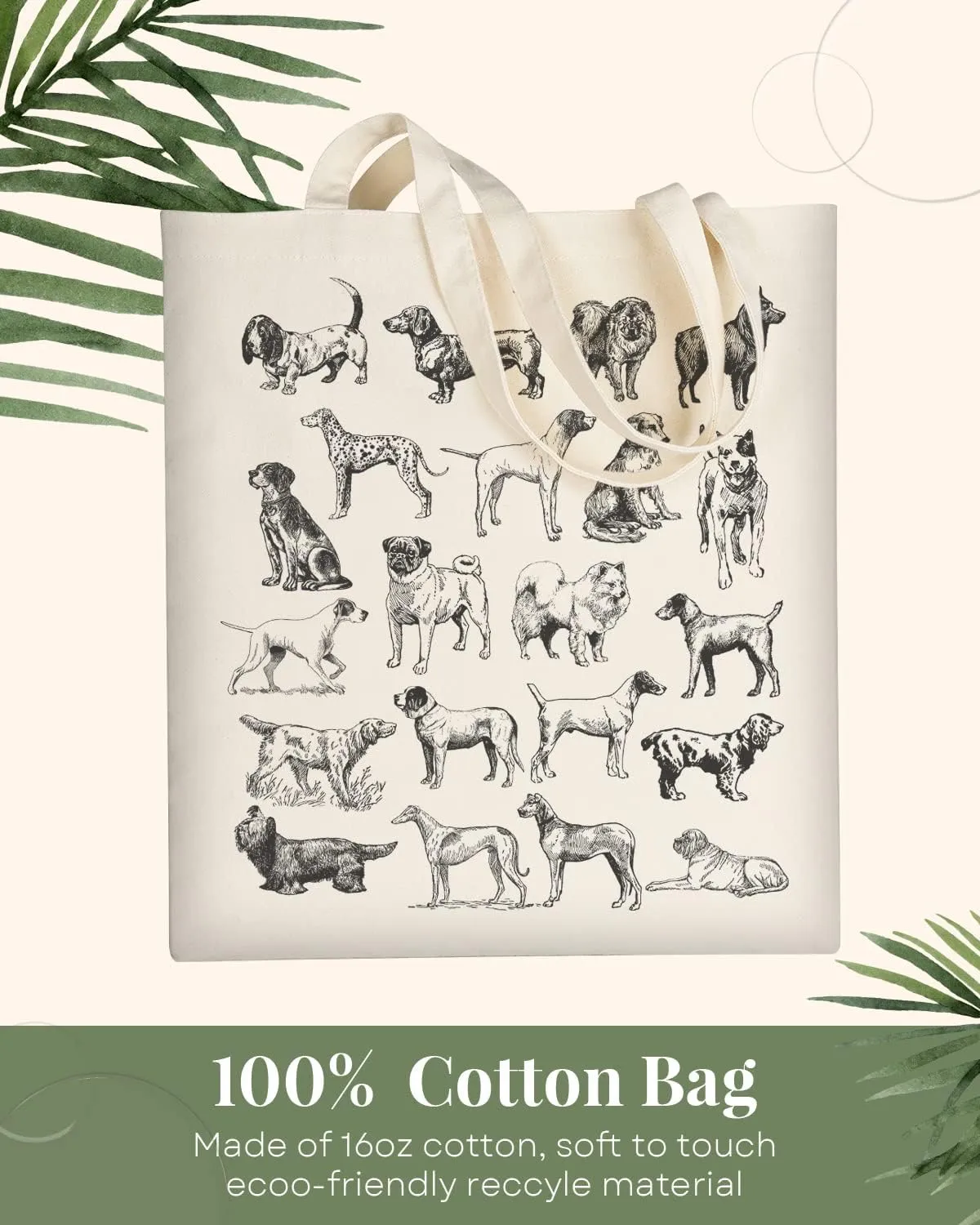 AUSVKAI Canvas Tote Bag Aesthetic for Women, Cute Reusable Cloth Cotton Bags for Shopping Beach Grocery