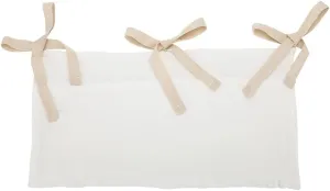 Baby Crib Hanging Storage Bag,Soft Cotton Yarn Cloth Hanging Storage Pocket Organizer with Two Pocket for Baby Cribs and Toys Type 3