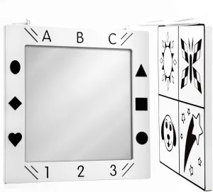 Baby Mirror, Doctor Designed Large Crib, Floor or Wall Mirror for Babies - High Sensory Toys for Babies - Promotes Vision and Brain Development - Crib Toys for Infants - Safe Tummy Time