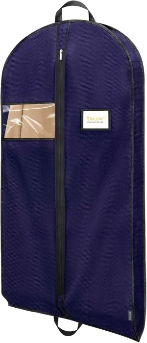 BALEINE 1PK Heavy Duty Garment Bag with Shoe Storage Travel Bag for Dresses, Suit, Coats Travel Essential (54", Blue)