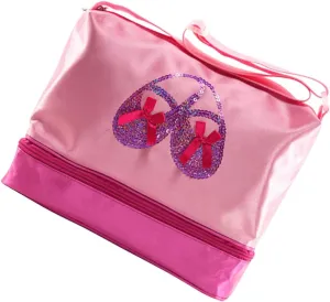 Ballet Bag Girl Kids Shoulder Bag for Dance Duffle Style Zipper Girls Cross-body Bag for Dance Class Recital Yoga Latin Tap Jazz