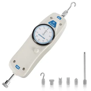 BAOSHISHAN 100lb Push Pull Force Gauge Force Tester Meter with Calibration Certificate and Carrying Case, for Tension and Compression Load Plug Force Destructive Tests School Teaching DL-100LB