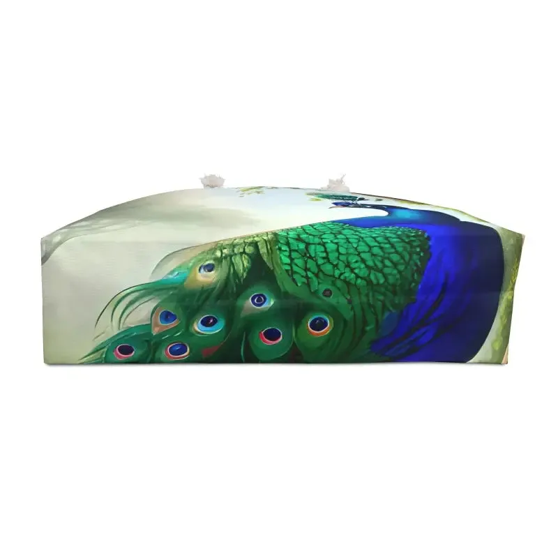 Beautiful Peacock Bird Oversized Polyester Weekender
