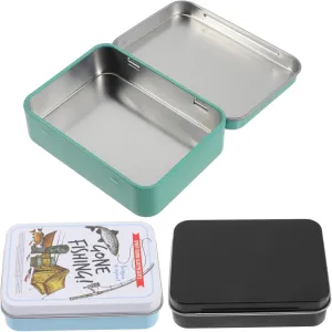 BESPORTBLE 3Pcs Iron Storage Boxes with Hinge Lid Compact Design for Card Organization Versatile Storage for Trading Cards Accessories and Items Matte