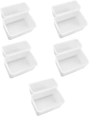 BESPORTBLE 5sets 2pcs Mini Storage Basket Decorative Dollhouse Baskets Material Realistic Design for Mini House Decoration and Play Includes Wide and Narrow Models 2pcs*5