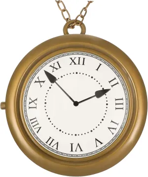 BESPORTBLE Gold Clock Necklace for Halloween Cosplay Durable Clock Jewelry for Party Costume Decor Attractive Design for Women Ladies for Gatherings and Festive Events