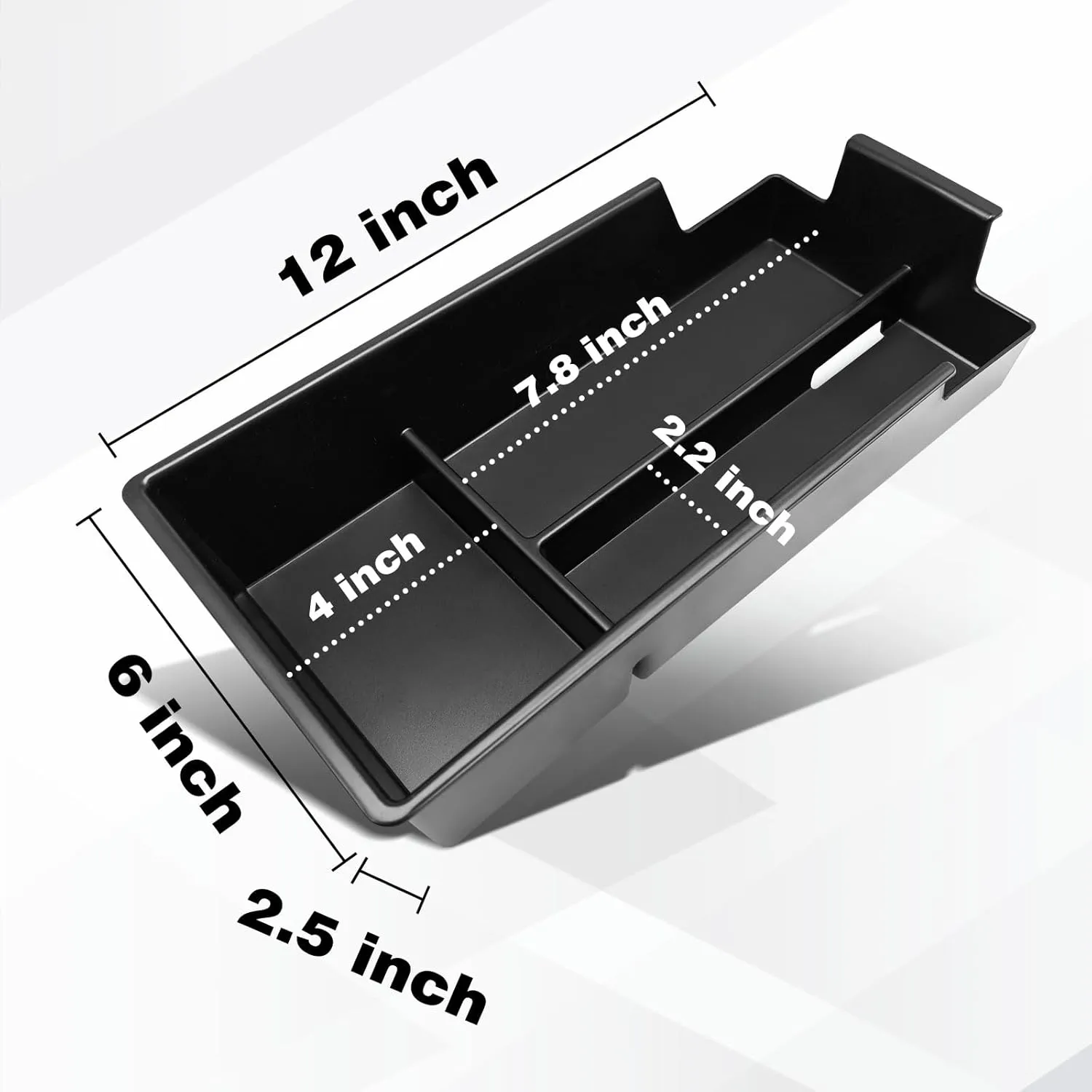 BestEvMod Center Console Organizer Tray Compatible with Chevy Blazer EV 2025 2024 2023 Interior Accessories Armrest Storage Box ABS Material with PVC Trim & Removable Coin Holder (Red)