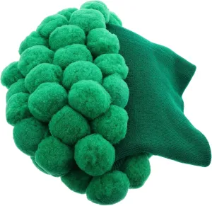 BESTYASH Funny Knitted Broccoli Hat Vegetable Theme Novelty Beanie for Adults Warm and Comfortable Photo Prop Headgear for Cosplay Parties Green