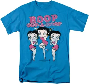 Betty Boop Boop OOP-A-Doop Unisex Adult T-Shirt Turquoise