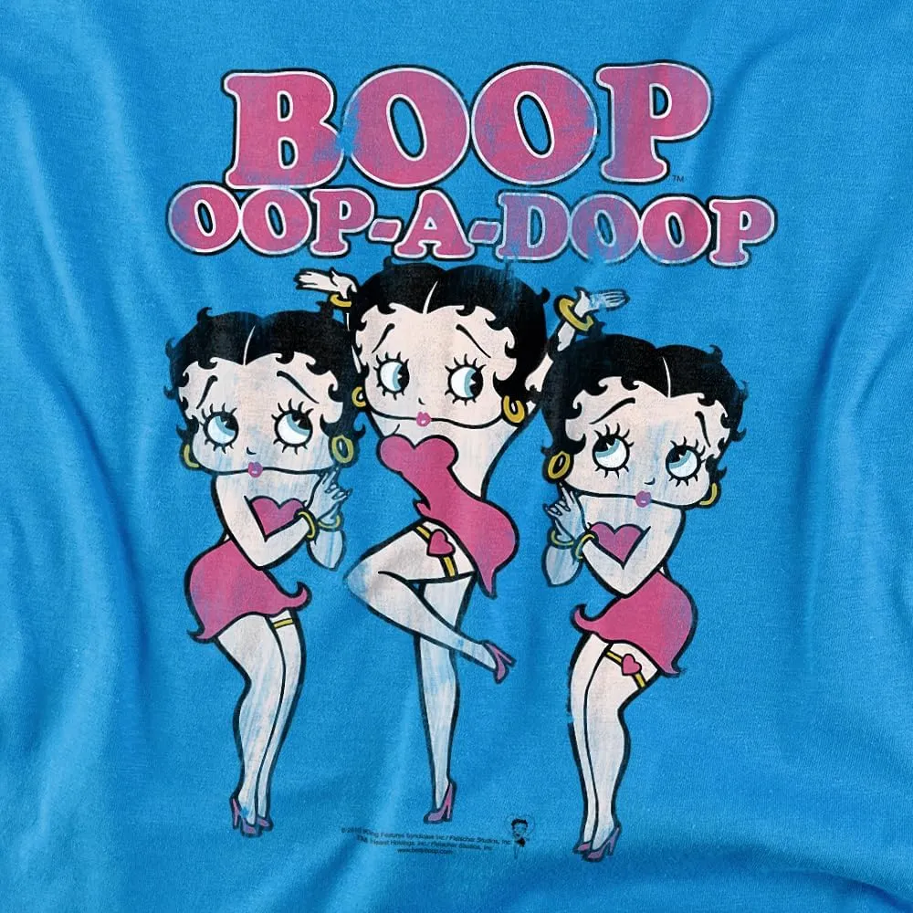 Betty Boop Boop OOP-A-Doop Unisex Adult T-Shirt Turquoise