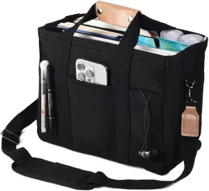 Bible Bag Bags For Women Canvas Tote Large Art Organizer Study Work Black Totes Purse Utility Womens Books Working Sling The Women'S Book Organized Purses And Travel Leather