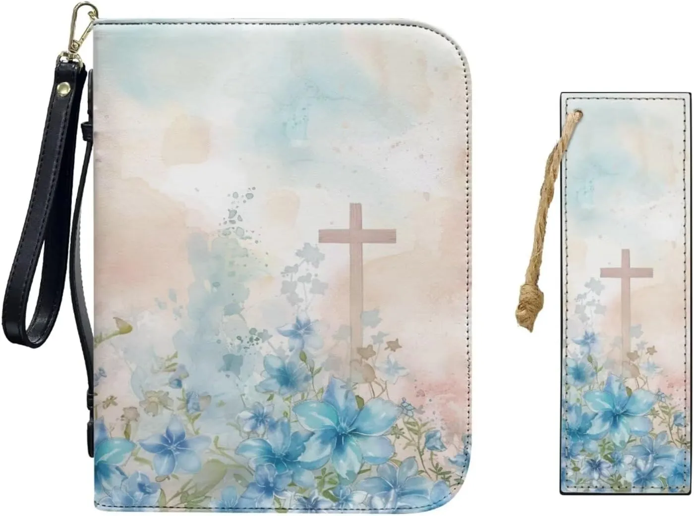 Bible Cover Case for Women Men Bible Bag with Bookmarks Boys Girls Church Book Handbag for Bible Study