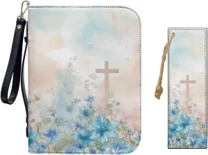 Bible Cover Case for Women Men Bible Bag with Bookmarks Boys Girls Church Book Handbag for Bible Study