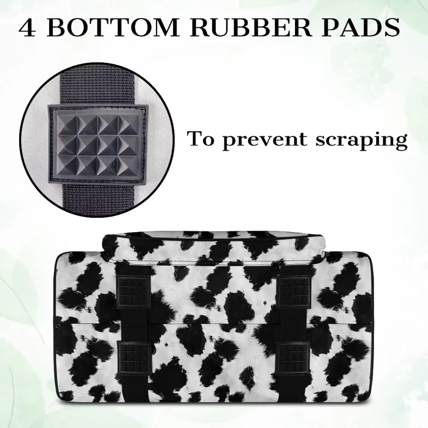 Black And White Cow Sewing Machine Case Tote, Travel Case Tote Bag for Sewing Machine, Universal Sewing Box Storage Bag for Most Standard Size Sewing Machine