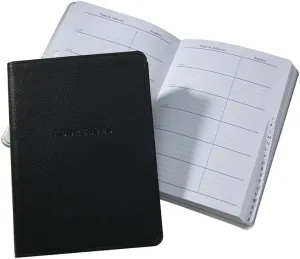 Black Eco-Leather 7-in Address Book by Graphic Image -