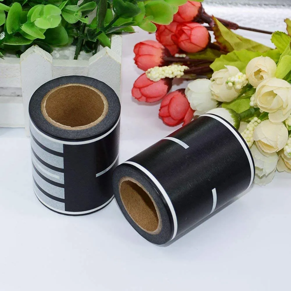 Black Track Tape,Toy Car Tape Track for Kids,Race Cars Decorations for Kids Birthday Party, 2.4" x 33' Each Roll