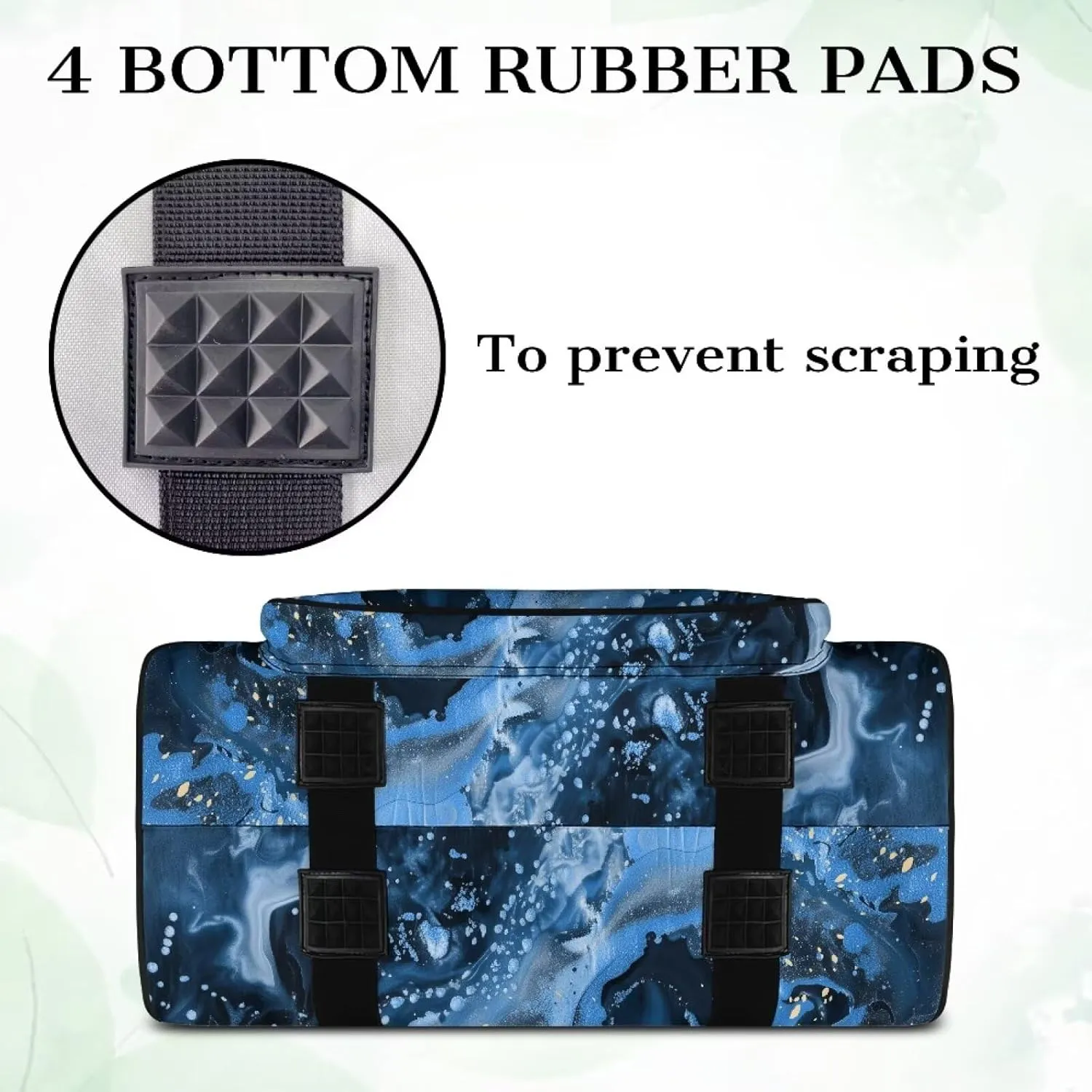 Blue Marble Sewing Machine Carrying Case with Storage Pockets, Universal Tote Bag with Bottom Pad Compatible with Most Standard Singer, Brother