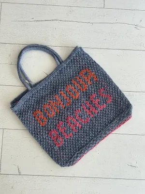 BONIOUR BEACHES Jute Bag large