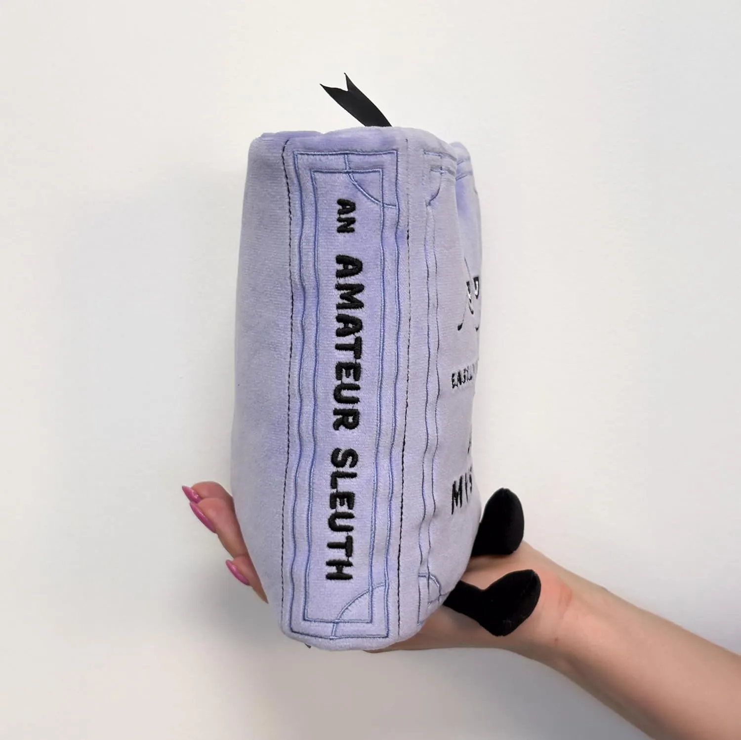 Book Plushie - Easily Distracted by a Good Mystery, Gift for Book Lovers, Silly Plush Toy for Gifting