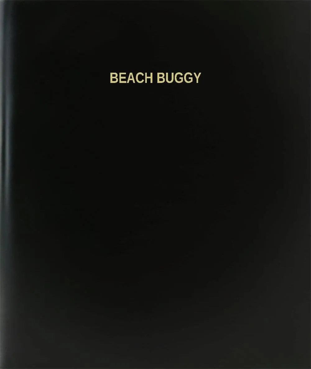 BookFactory Beach Buggy Log Book/Journal/Logbook - 120 Page, 8.5''x11'', Black Hardbound (XLog-120-7CS-A-L-Black(Beach Buggy Log Book))
